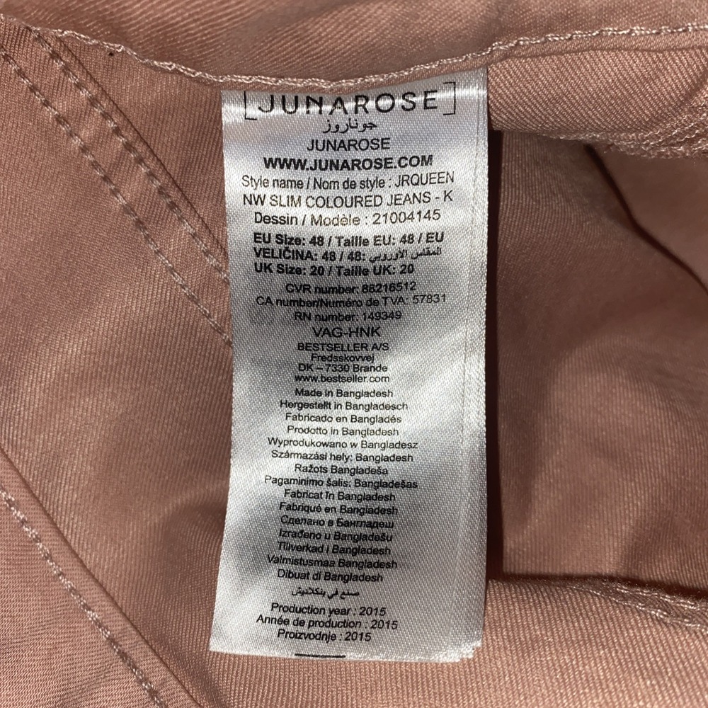 New Junarose Skinny Jeans Women's 18 Misty Rose Denim My Way Zippered‎ 5 Pocket - Picture 10 of 12